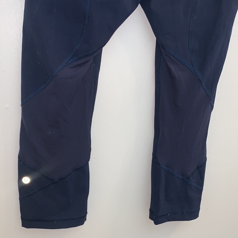 Lululemon Navy Nulux Running Tights GUC 8
